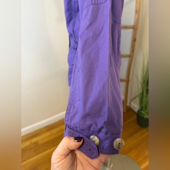 L.L. Bean Women's Chore Barn Coat Jacket Purple Long Rain Active Vintage Medium - Picture 6 of 10